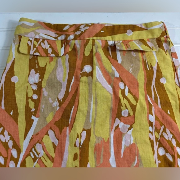 J. Crew Limoncello Mini Skirt Womens Size 8 Orange Yellow Brown Zipper - Picture 6 of 16